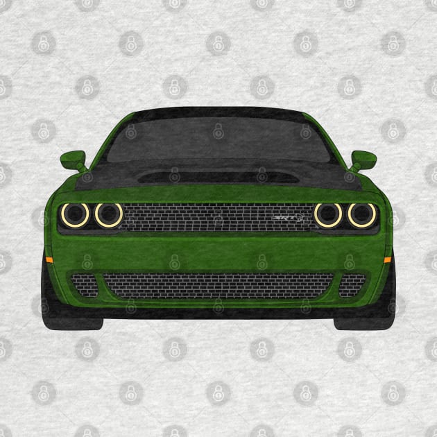 DODGE DEMON FRONT DARK-GREEN by VENZ0LIC